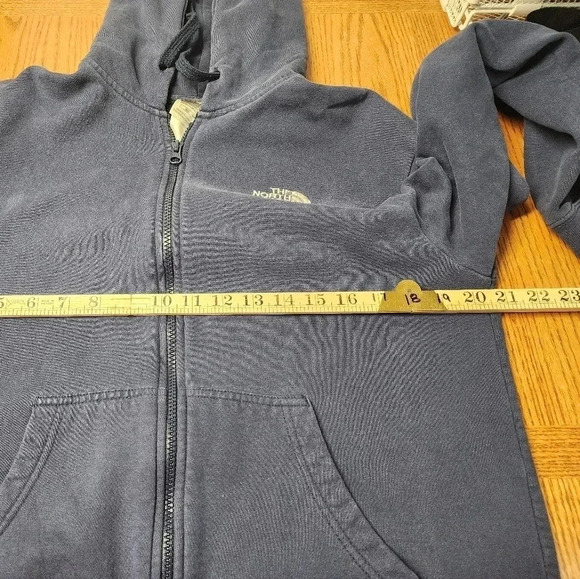 The North Face Men's Navy Blue Hooded Sweatshirt Full Zip Size M - Picture 11 of 12